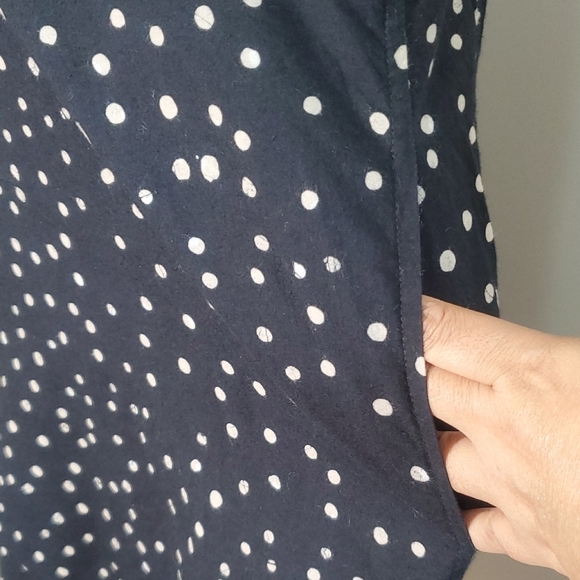 Eileen Fisher 100% Organic Cotton Dot Print Dress Black and White Size M - Picture 4 of 12